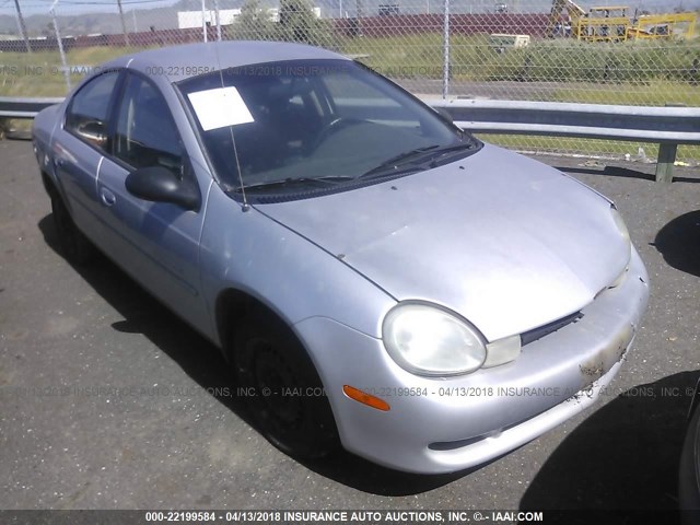 1B3ES46C71D111696 - 2001 DODGE NEON SE/ES SILVER photo 1