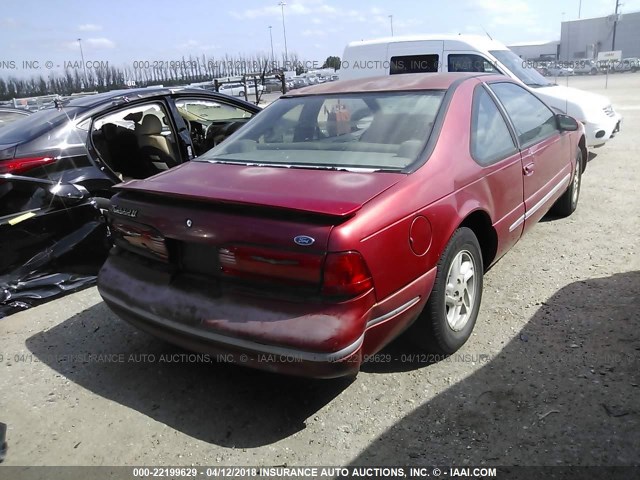 1FALP62W8VH171199 - 1997 FORD THUNDERBIRD LX RED photo 4