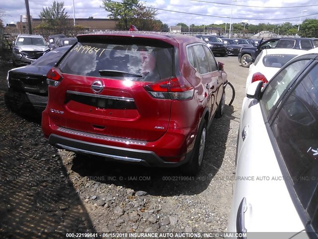 JN8AT2MV9HW275778 - 2017 NISSAN ROGUE S/SL/SV RED photo 4