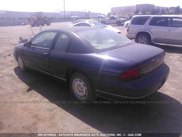 2G1WW12M8X9151854 - 1999 CHEVROLET MONTE CARLO LS ლურჯი ფოტო 3