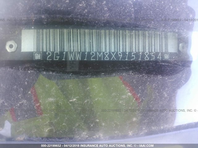 2G1WW12M8X9151854 - 1999 CHEVROLET MONTE CARLO LS ლურჯი ფოტო 9