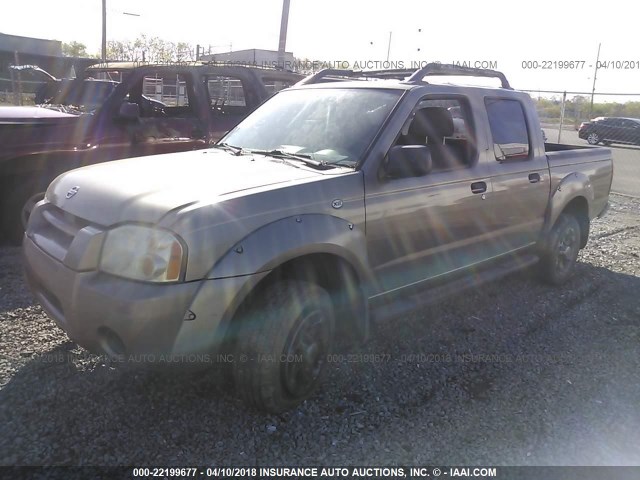 1N6ED27T33C449338 - 2003 NISSAN FRONTIER CREW CAB XE/CREW CAB SE Pewter photo 2