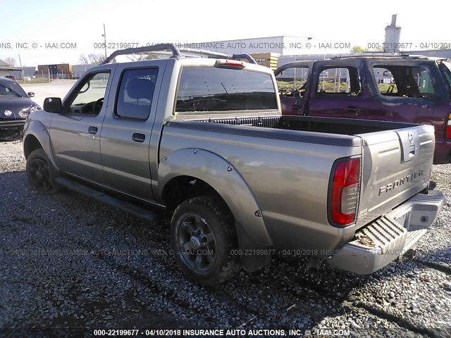 1N6ED27T33C449338 - 2003 NISSAN FRONTIER CREW CAB XE/CREW CAB SE Pewter photo 3