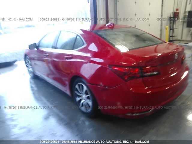 19UUB1F50HA008966 - 2017 ACURA TLX TECH RED photo 3