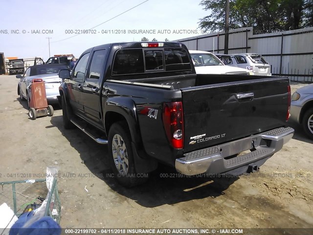 1GCHTDFE9C8127999 - 2012 CHEVROLET COLORADO LT BLACK photo 3