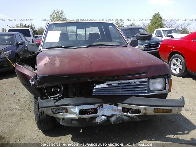 1N6HD16S8GC433819 - 1986 NISSAN D21 KING CAB MAROON photo 6