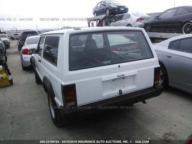 1J4FT27P7SL627502 - 1995 JEEP CHEROKEE SE WHITE photo 3