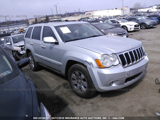 1J8HR58278C101065 - 2008 JEEP GRAND CHEROKEE LIMITED SILVER photo 1