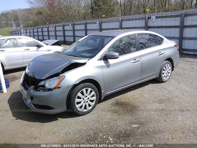 3N1AB7AP5DL733000 - 2013 NISSAN SENTRA S/SV/SR/SL GRAY photo 2