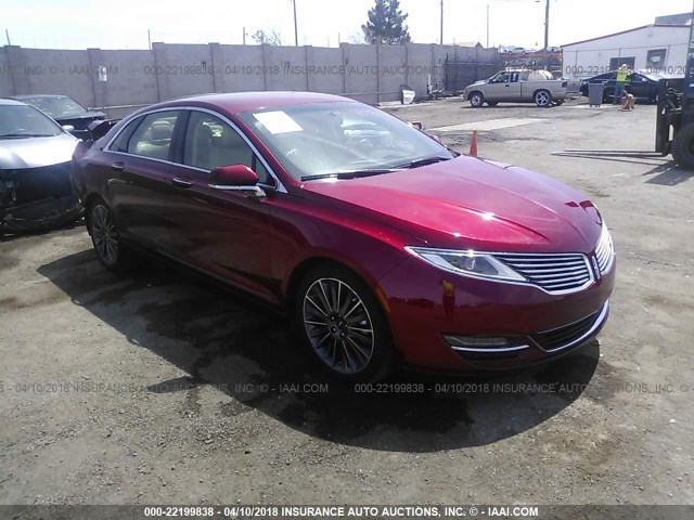 3LN6L2LU5FR615790 - 2015 LINCOLN MKZ HYBRID RED photo 1