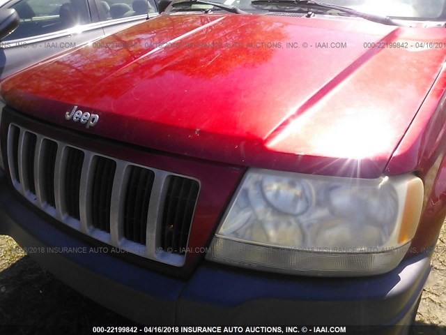 1J4GX48S44C114265 - 2004 JEEP GRAND CHEROKEE LAREDO/COLUMBIA/FREEDOM RED photo 6