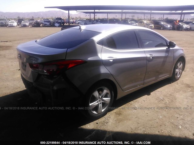 KMHDH4AE5CU312674 - 2012 HYUNDAI ELANTRA GLS/LIMITED GRAY photo 4