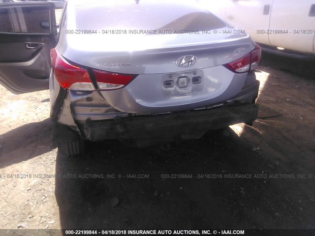 KMHDH4AE5CU312674 - 2012 HYUNDAI ELANTRA GLS/LIMITED GRAY photo 6