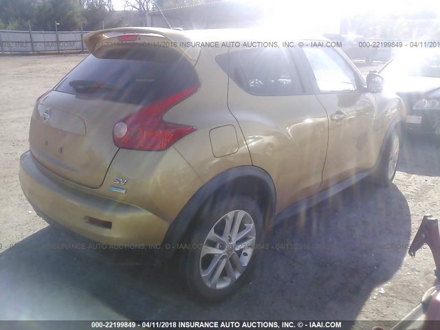 JN8AF5MR3ET357983 - 2014 NISSAN JUKE S/SV/SL/NISMO GOLD photo 4