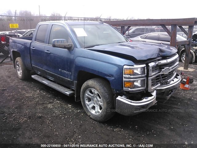 1GCVKREC9FZ417628 - 2015 CHEVROLET SILVERADO K1500 LT BLUE photo 1