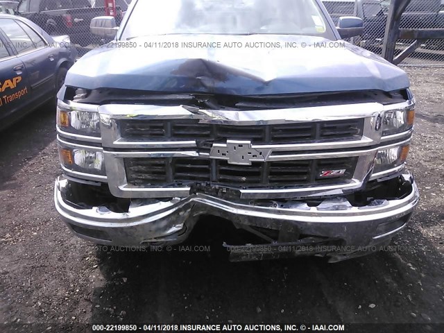 1GCVKREC9FZ417628 - 2015 CHEVROLET SILVERADO K1500 LT BLUE photo 6