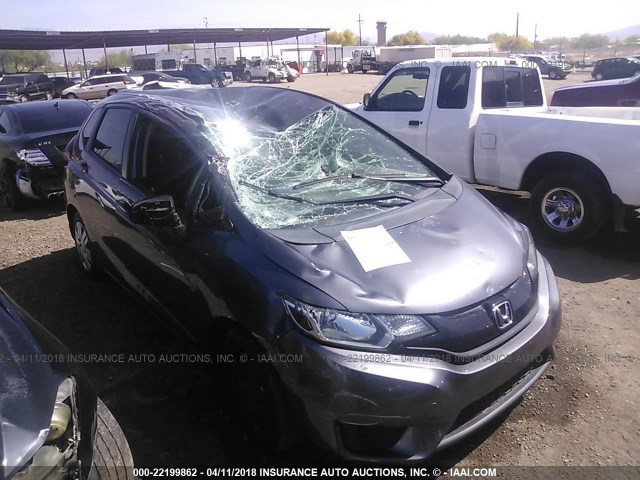 3HGGK5H52FM754563 - 2015 HONDA FIT LX GRAY photo 1