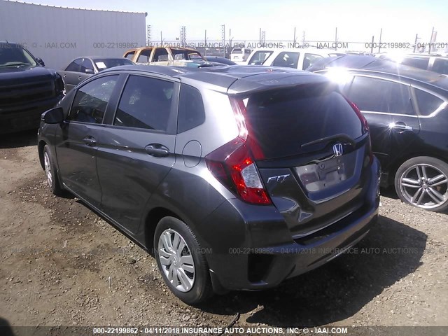 3HGGK5H52FM754563 - 2015 HONDA FIT LX GRAY photo 3