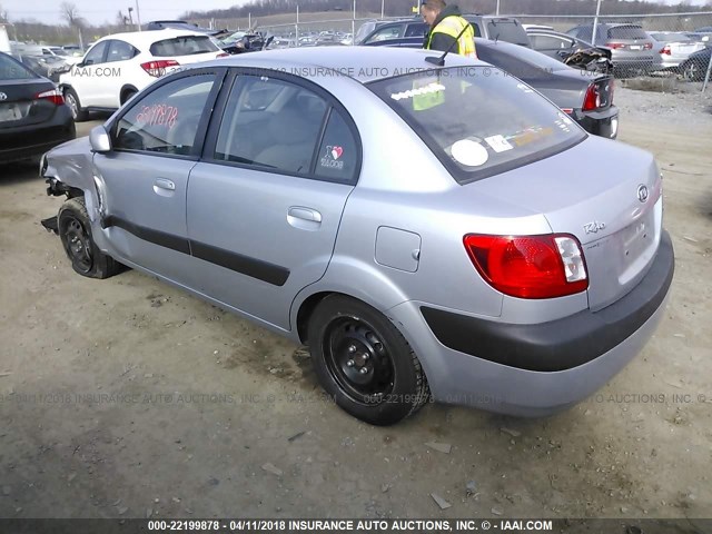 KNADE223296584611 - 2009 KIA RIO LX/SX SILVER photo 3