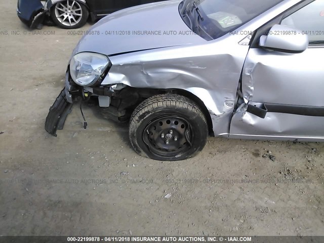 KNADE223296584611 - 2009 KIA RIO LX/SX SILVER photo 6