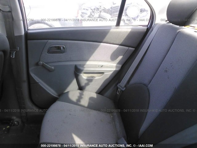 KNADE223296584611 - 2009 KIA RIO LX/SX SILVER photo 8