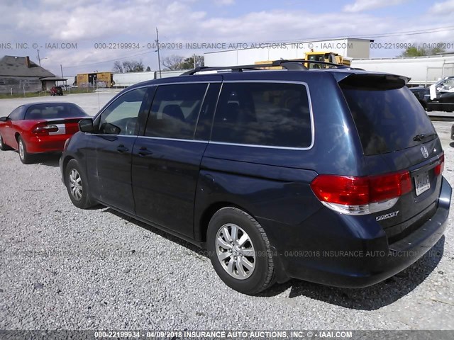 5FNRL38789B406057 - 2009 HONDA ODYSSEY EXL BLUE photo 3