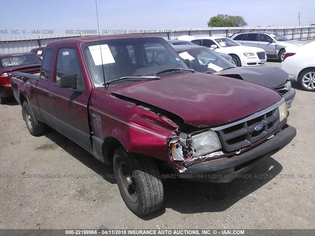 1FTCR14A8RPA42254 - 1994 FORD RANGER SUPER CAB RED photo 1