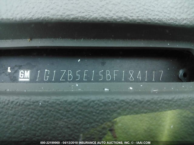 1G1ZB5E15BF184117 - 2011 CHEVROLET MALIBU LS 蓝色 照片 9