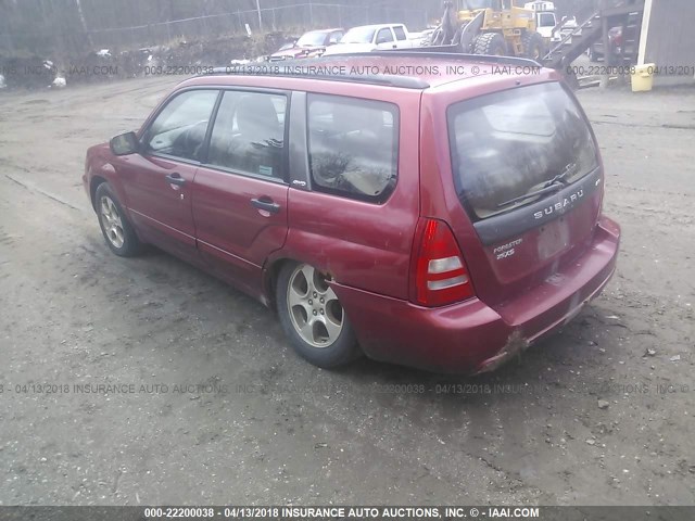 JF1SG65644H726347 - 2004 SUBARU FORESTER 2.5XS MAROON photo 3