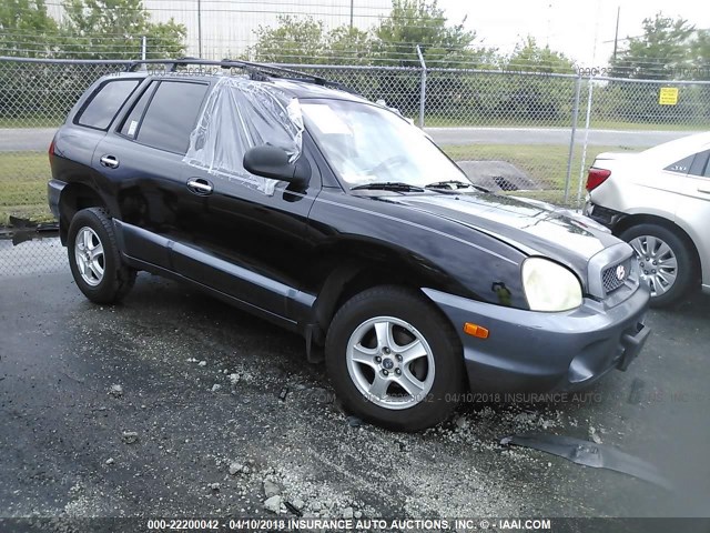 KM8SC13D22U143947 - 2002 HYUNDAI SANTA FE GLS/LX BLACK photo 1