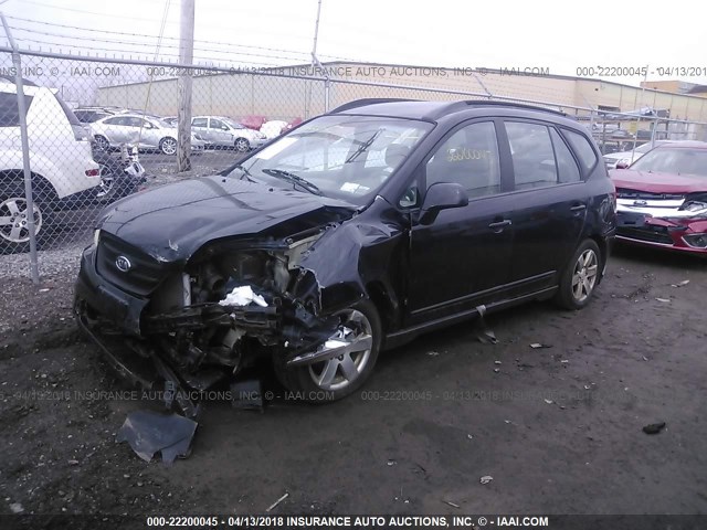 KNAFG526077097705 - 2007 KIA RONDO LX/EX BLACK photo 2