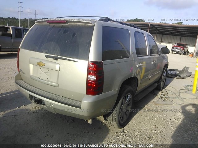 1GNSCBE08DR296558 - 2013 CHEVROLET TAHOE C1500 LT TAN photo 4