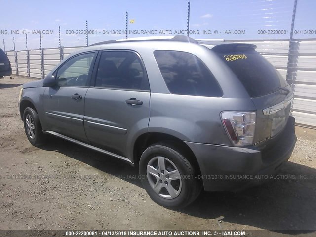 2CNDL13F956106827 - 2005 CHEVROLET EQUINOX LS GRAY photo 3