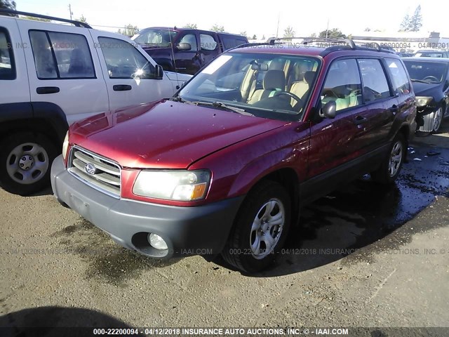 JF1SG63663G743285 - 2003 SUBARU FORESTER 2.5X RED photo 2