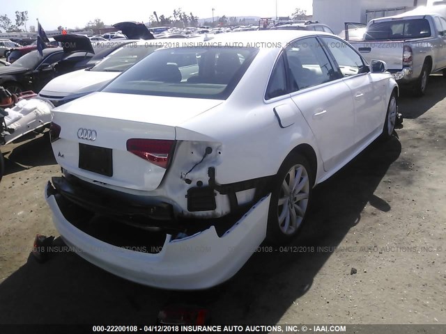 WAUAFAFL5EN014574 - 2014 AUDI A4 PREMIUM 白色 照片 4