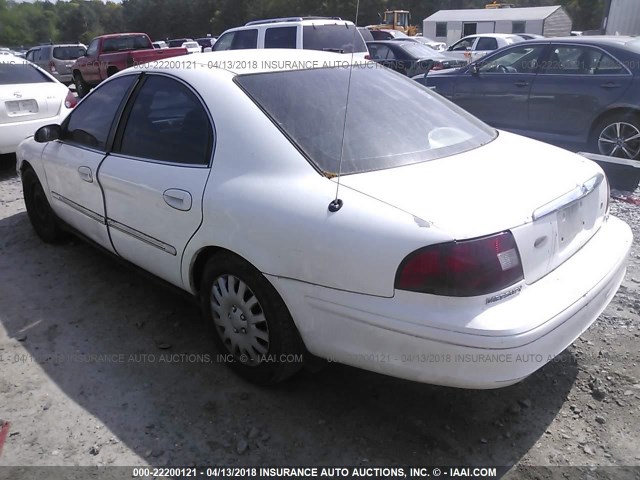 1MEFM50U51A649673 - 2001 MERCURY SABLE GS WHITE photo 3