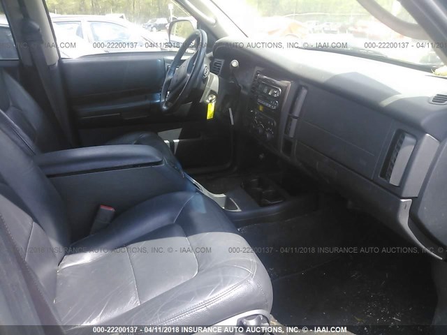 1B4HS58Z72F161388 - 2002 DODGE DURANGO SLT PLUS BLUE photo 5