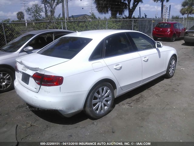 WAUSF78K19N036783 - 2009 AUDI A4 PREMIUM PLUS WHITE photo 4