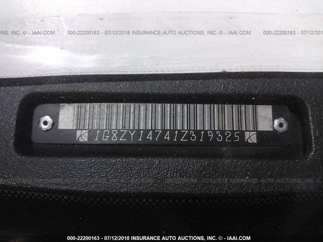 1G8ZY14741Z319325 - 2001 SATURN SC2 YELLOW photo 9