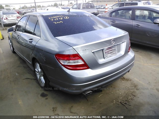 WDDGF5EB5BF631112 - 2011 MERCEDES-BENZ C 300 GRAY photo 3