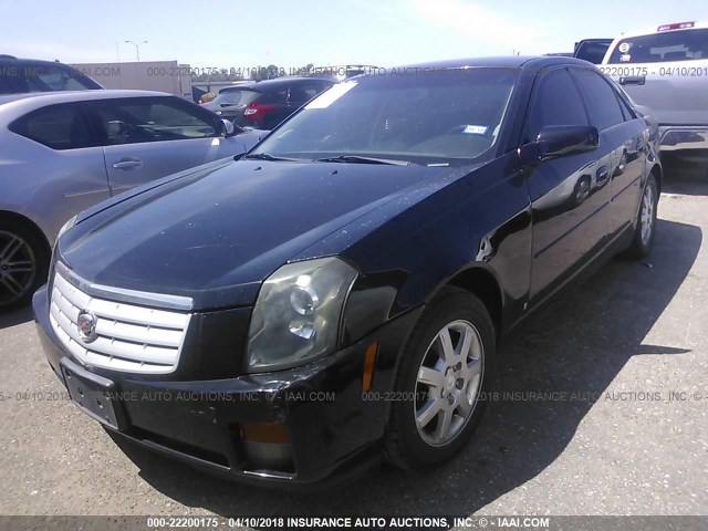 1G6DM57T460159361 - 2006 CADILLAC CTS BLACK photo 2