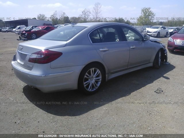 KMHGC4DD1DU231574 - 2013 HYUNDAI GENESIS 3.8L GRAY photo 4