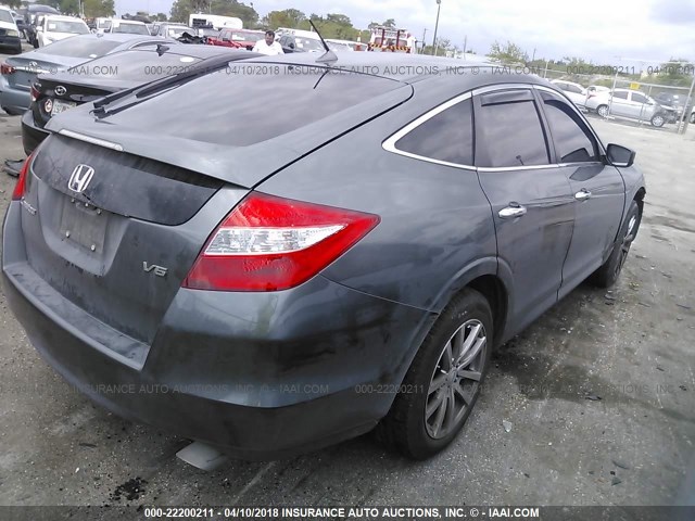 5J6TF1H54CL002235 - 2012 HONDA CROSSTOUR EXL GRAY photo 4