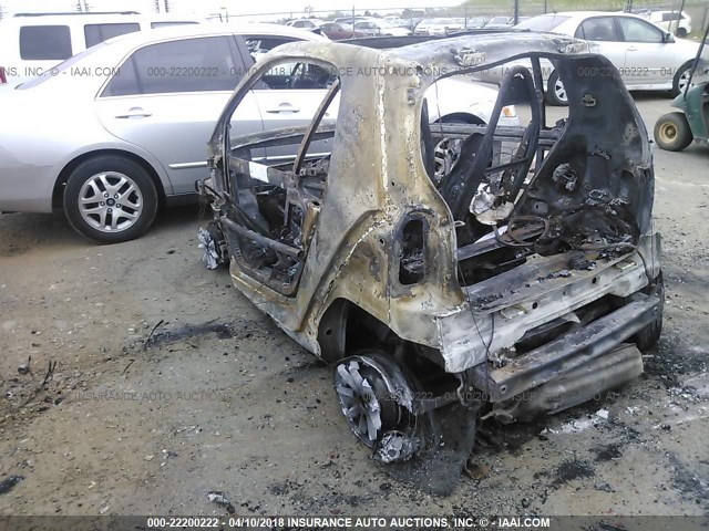 WMEEJ31X69K261121 - 2009 SMART FORTWO PURE/PASSION BLACK photo 3