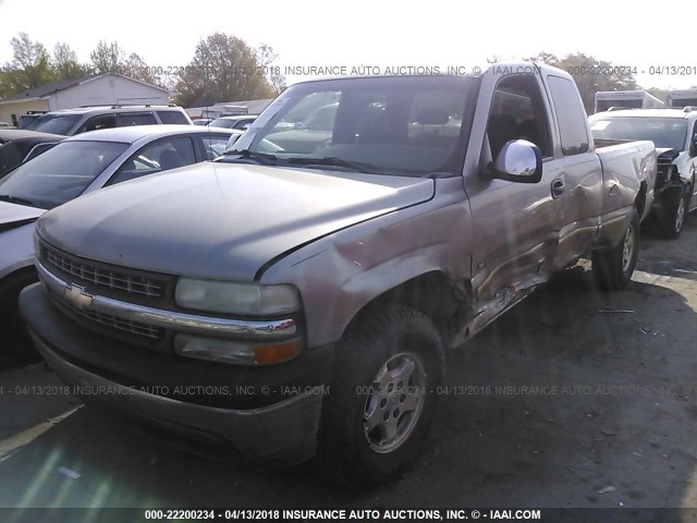 1GCEK19T71E205726 - 2001 CHEVROLET SILVERADO K1500 SILVER photo 2