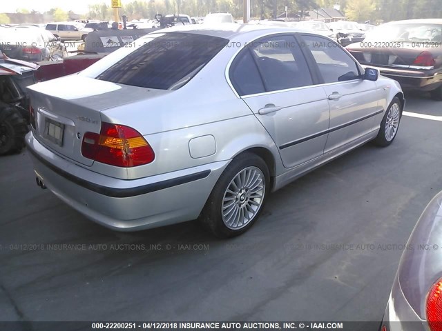 WBAEW53412PG16641 - 2002 BMW 330 XI SILVER photo 4