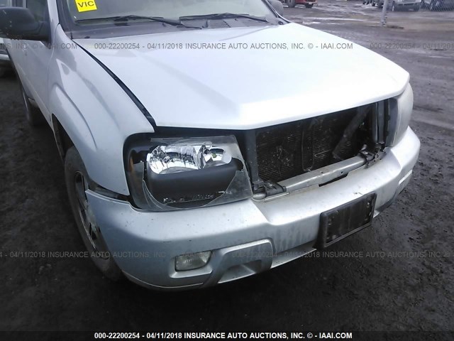 1GNDT13S072264157 - 2007 CHEVROLET TRAILBLAZER LS/LT SILVER photo 6