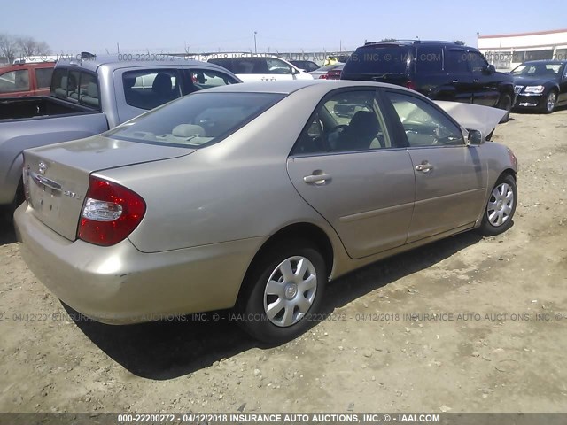 4T1BE32K53U785019 - 2003 TOYOTA CAMRY LE/XLE/SE GOLD photo 4