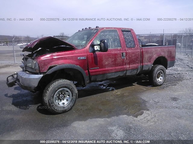 1FTSX31F33EA74125 - 2003 FORD F350 SRW SUPER DUTY MAROON photo 2