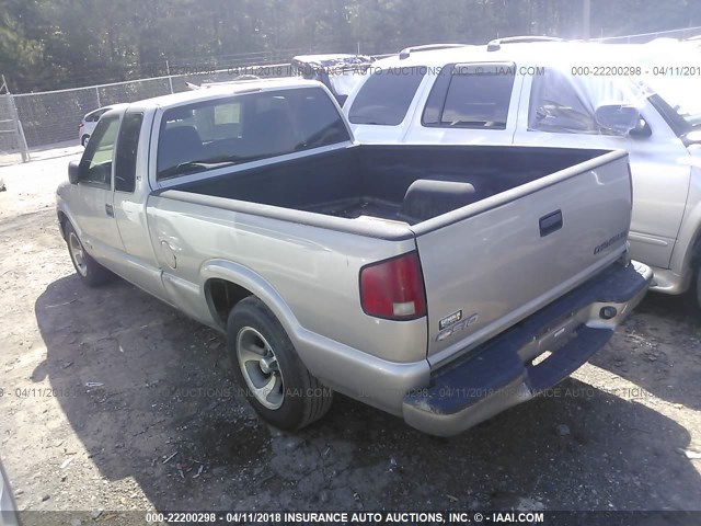 1GCCS195528174713 - 2002 CHEVROLET S TRUCK S10 GRAY photo 3